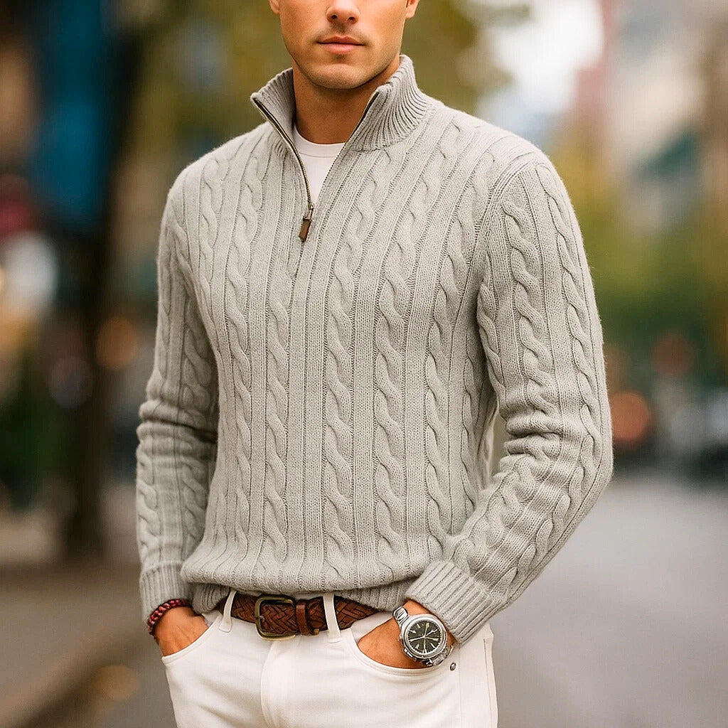 Carlton Cable Knit Quarter-Zip