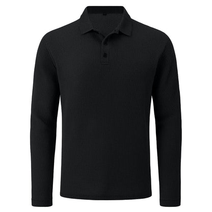 Rivaro - Men's Ultra Comfortable Long Sleeve Polo Shirt