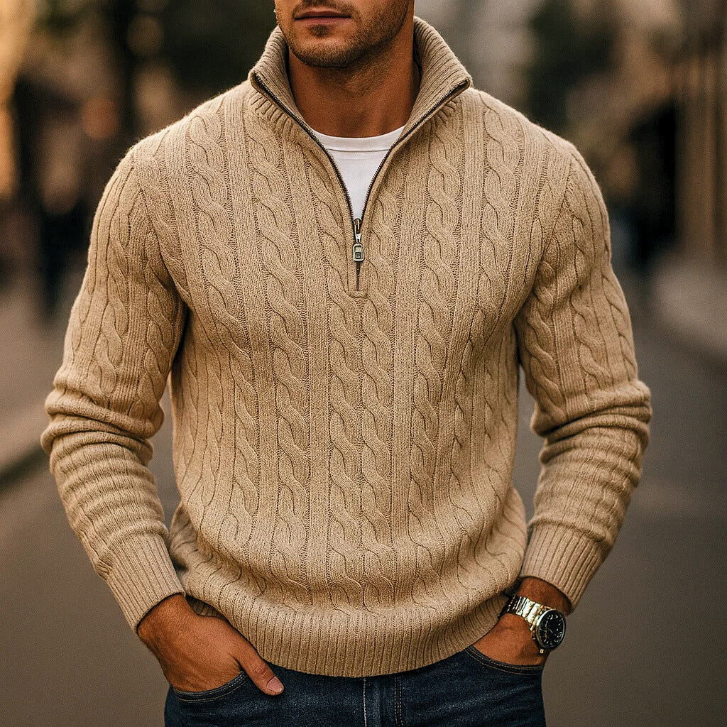 Carlton Cable Knit Quarter-Zip