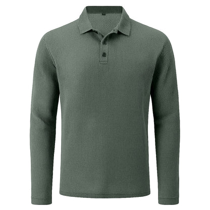 Rivaro - Men's Ultra Comfortable Long Sleeve Polo Shirt