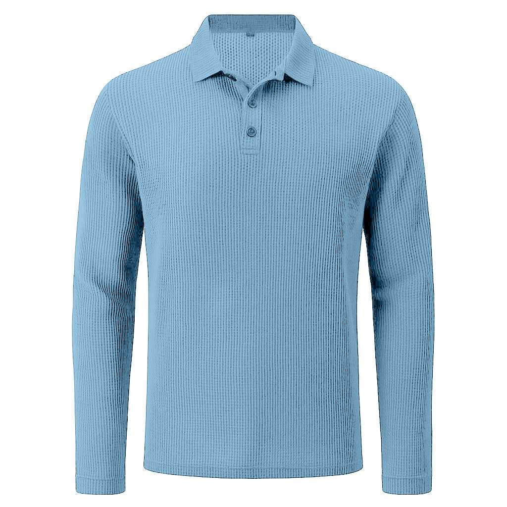 Rivaro - Men's Ultra Comfortable Long Sleeve Polo Shirt