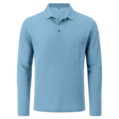 Rivaro - Men's Ultra Comfortable Long Sleeve Polo Shirt