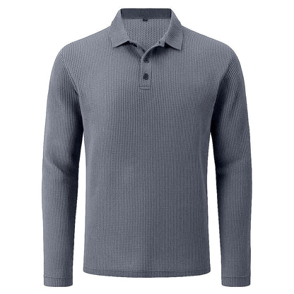 Rivaro - Men's Ultra Comfortable Long Sleeve Polo Shirt