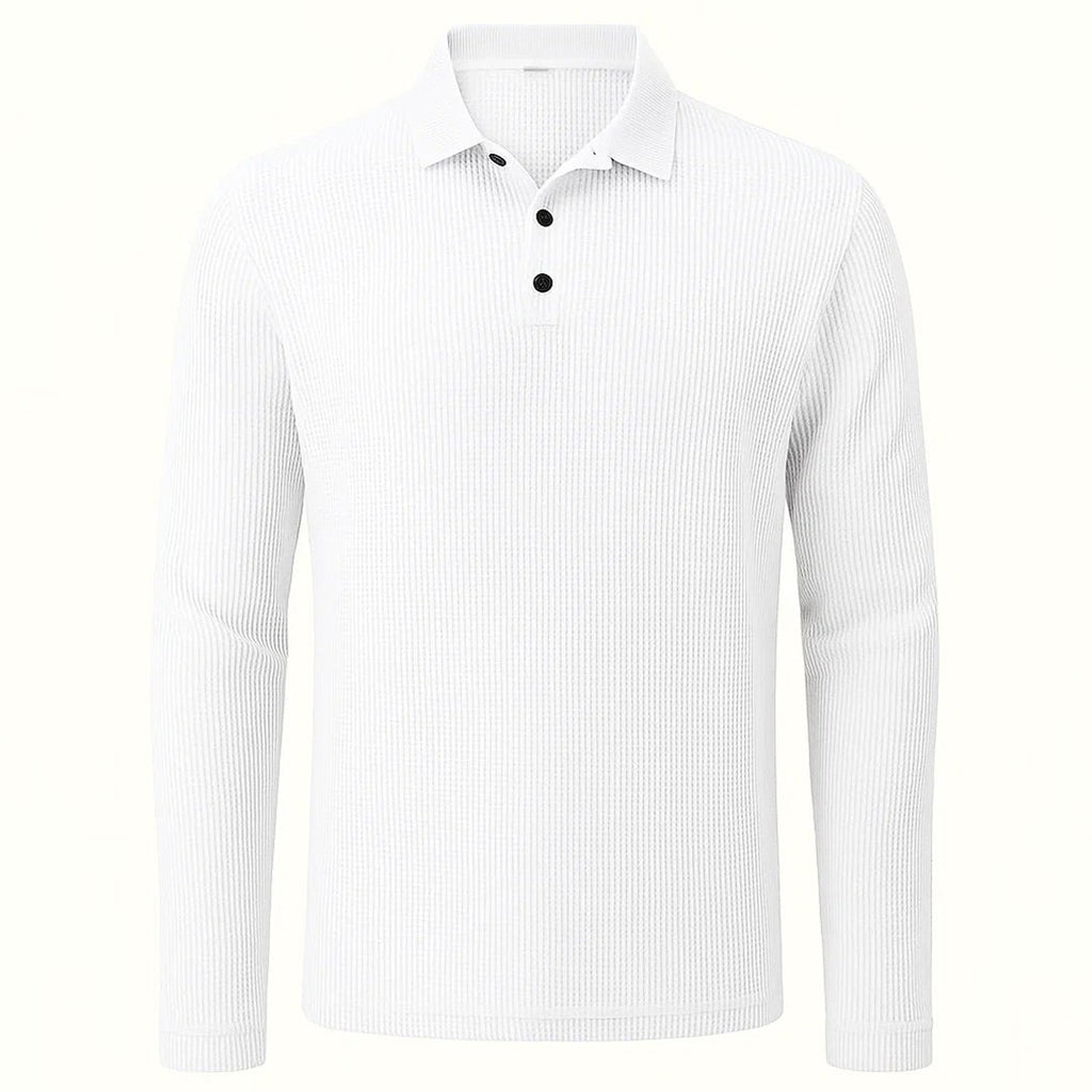 Rivaro - Men's Ultra Comfortable Long Sleeve Polo Shirt