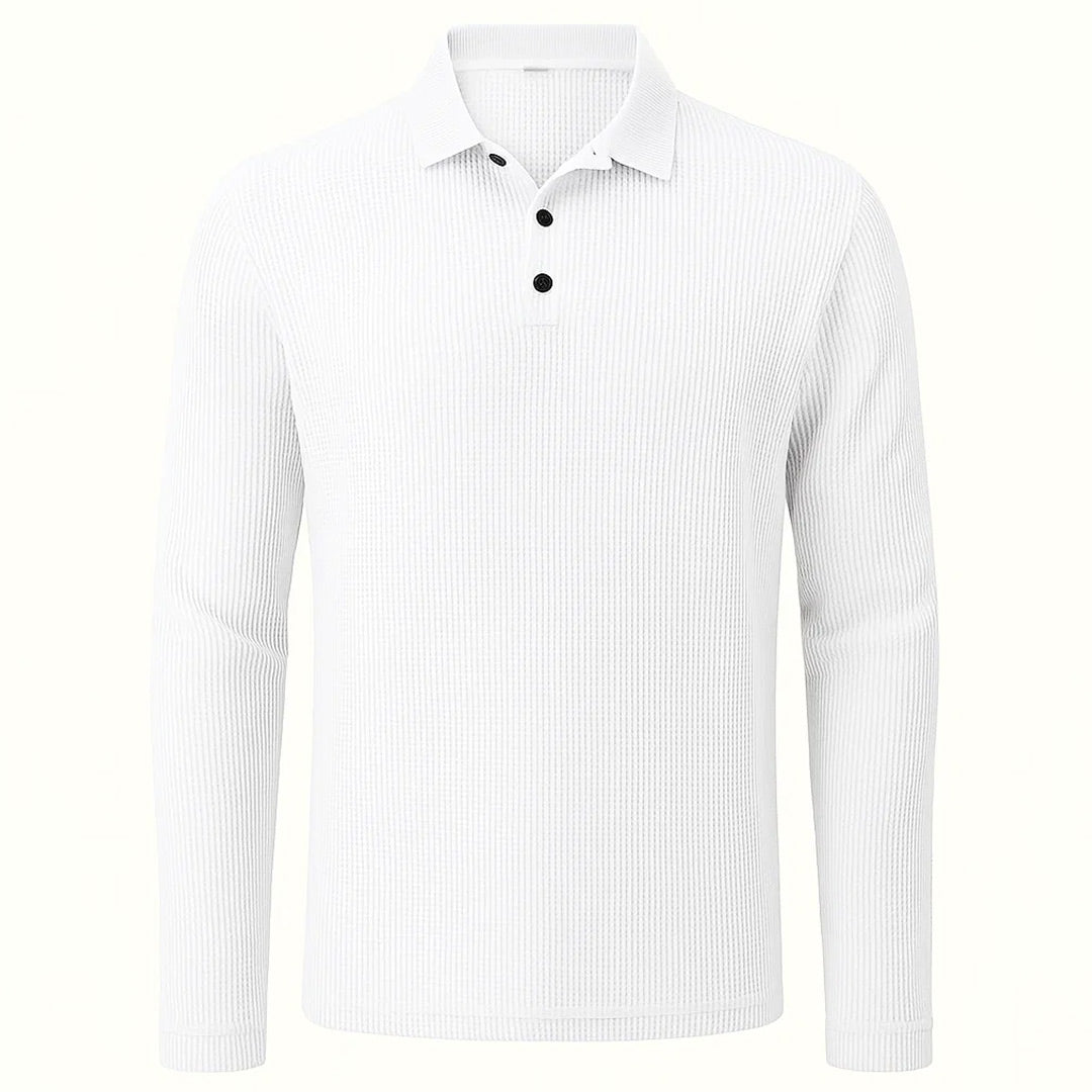 Rivaro - Men's Ultra Comfortable Long Sleeve Polo Shirt