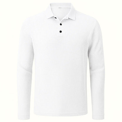 Rivaro - Men's Ultra Comfortable Long Sleeve Polo Shirt